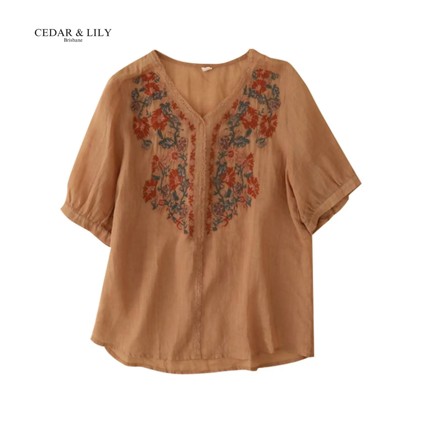 Lily™ | Chic Floral Embroidered Top for a Touch of Elegance