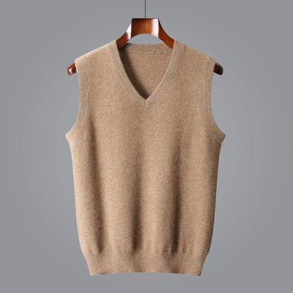 Luxurious Cashmere V-Neck Vest by AVANI