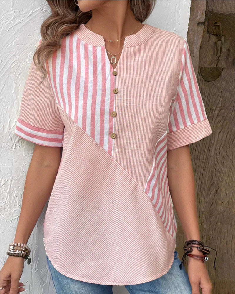 Talia | Chic Striped Blouse for Effortless Elegance