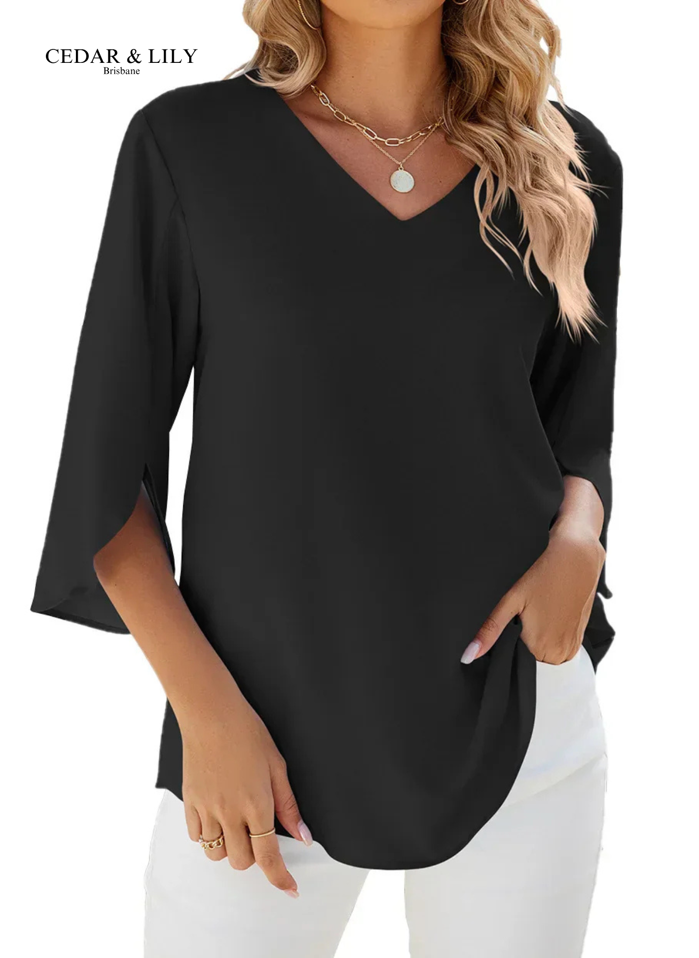 Taylor™ | Effortlessly Chic V-Neck Blouse