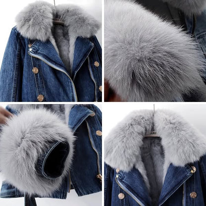 CÉLESTINE™ FOX FURR DENIM JACKET