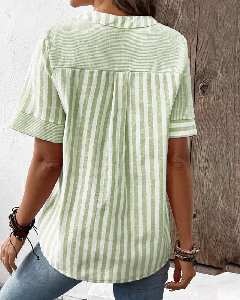 Talia | Chic Striped Blouse for Effortless Elegance