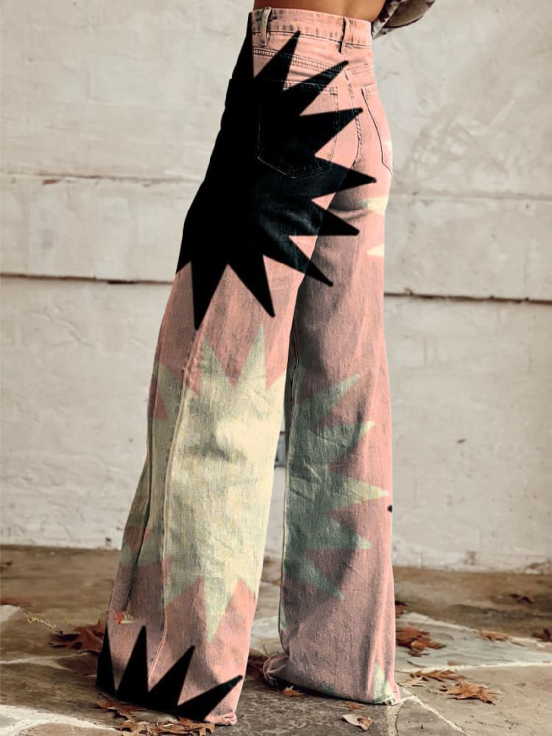 CZARINA | Elegant Geometric Design Wide Pants