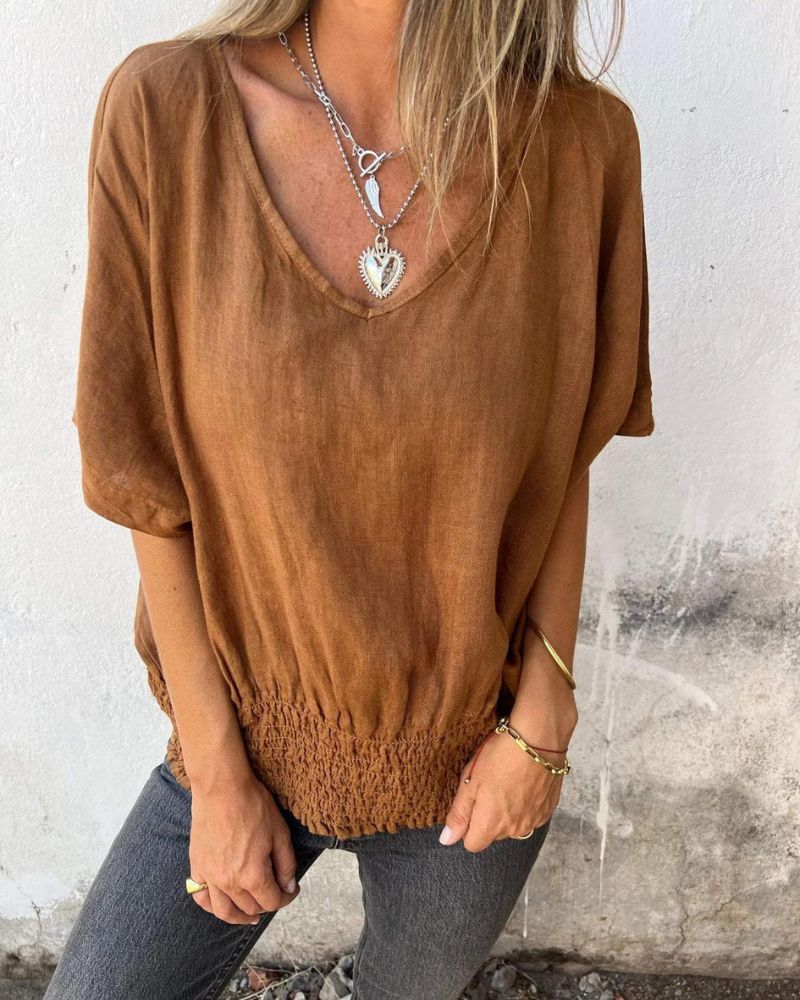 Madison | Chic V-Neck Tee for Effortless Style