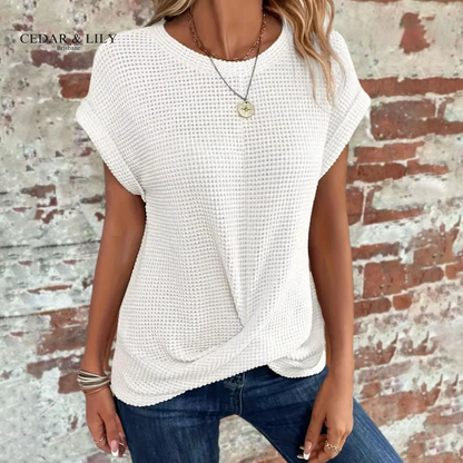 Margo™ Stylish Waffle Blouse – Buy One, Get One Free!