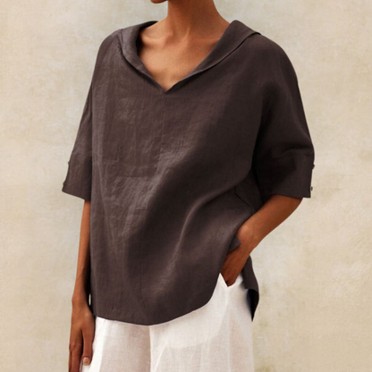 Chic Ashlyn - Fashion-Forward Oversized Collar Shirt