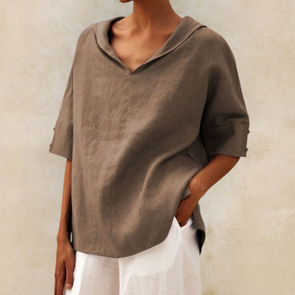 Chic Ashlyn - Fashion-Forward Oversized Collar Shirt