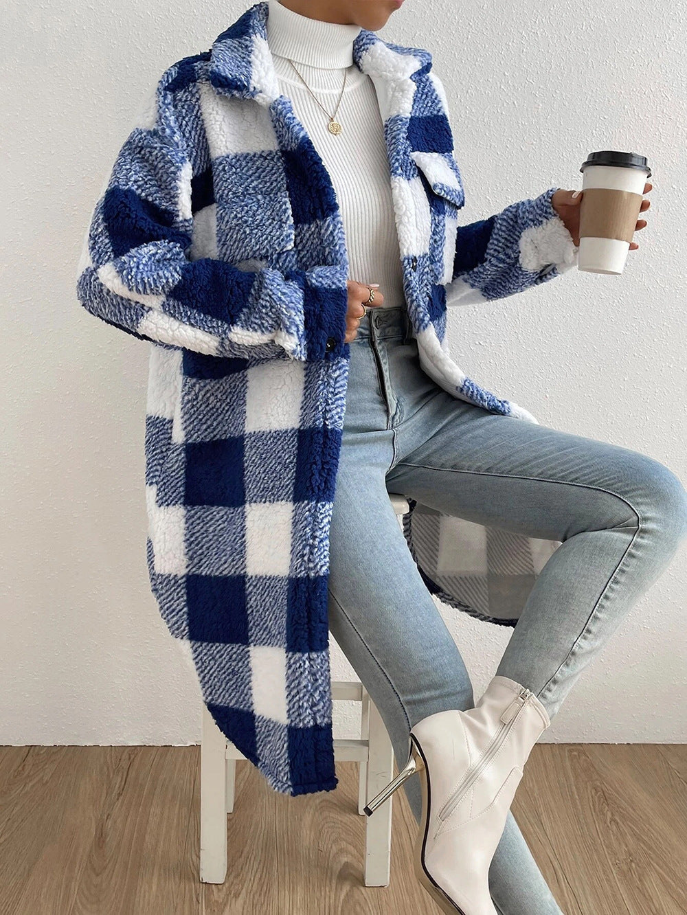 Céline™️ - Soft Checked Wool Coat