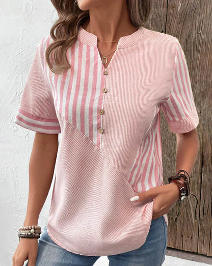 Talia | Chic Striped Blouse for Effortless Elegance