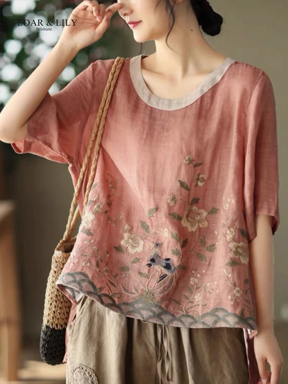 Charming Daisy™ Floral Embroidered Tunic