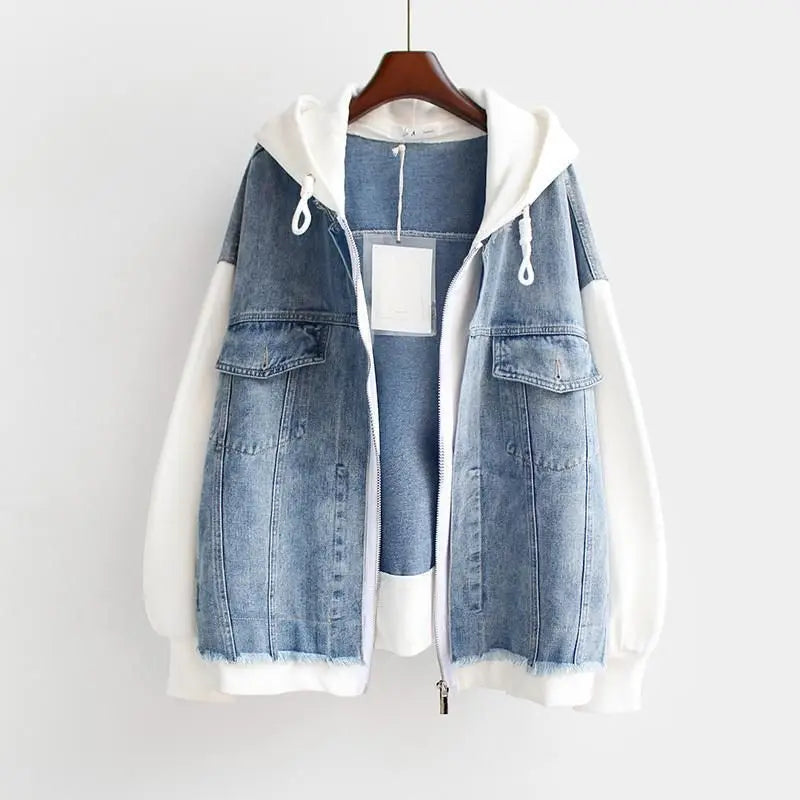 TWO-PIECE DENIM HOODIE