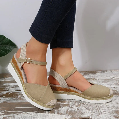 Courtney | Stylish Closed Toe Wedge Sandals for Ultimate Comfort and Support