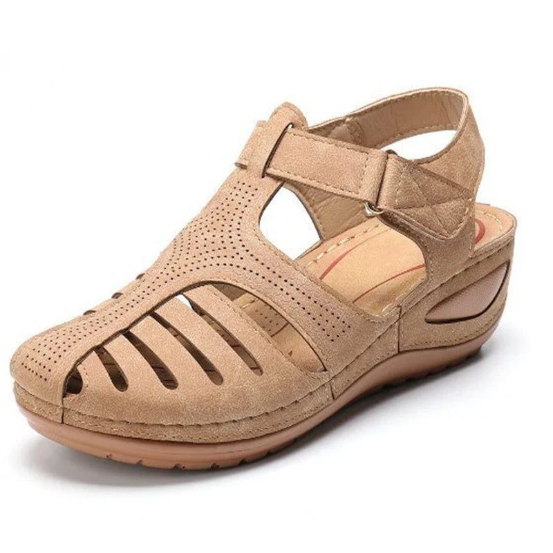 Vanessa™ Vintage-Inspired Orthopedic PU Leather Sandals for Ultimate Comfort