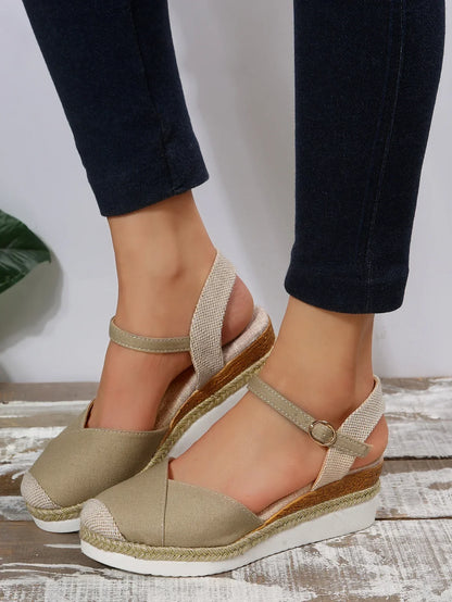 Courtney | Stylish Closed Toe Wedge Sandals for Ultimate Comfort and Support