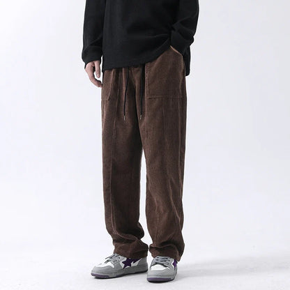 Trendy Vintage-Inspired Corduroy Pants