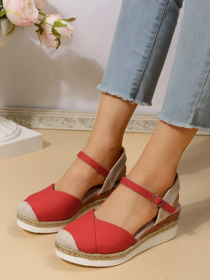 Courtney | Stylish Closed Toe Wedge Sandals for Ultimate Comfort and Support