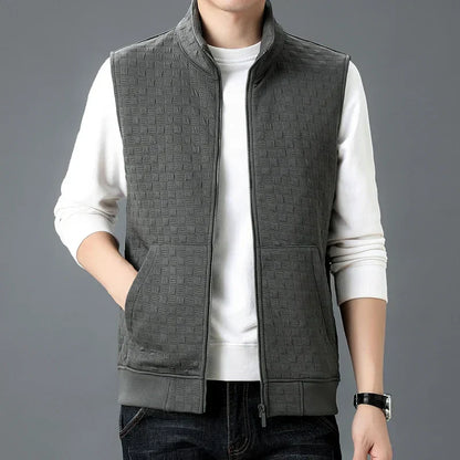 Performance-Enhancing Textured Zip Vest