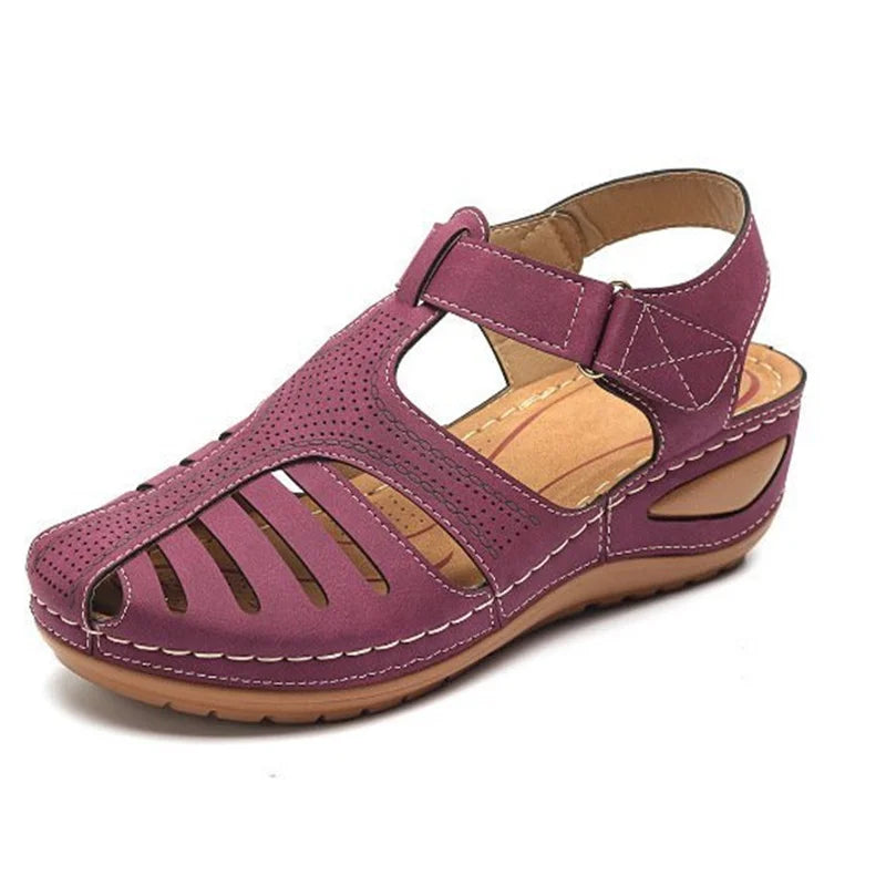 Vanessa™ Vintage-Inspired Orthopedic PU Leather Sandals for Ultimate Comfort