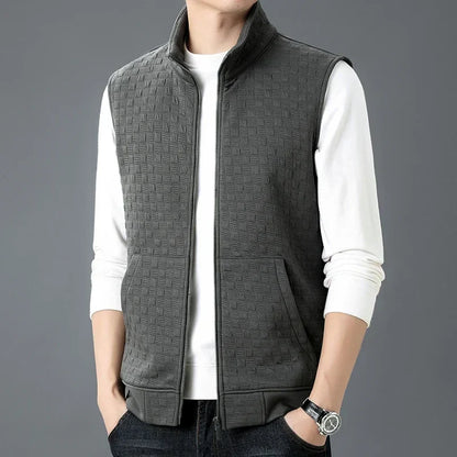 Performance-Enhancing Textured Zip Vest