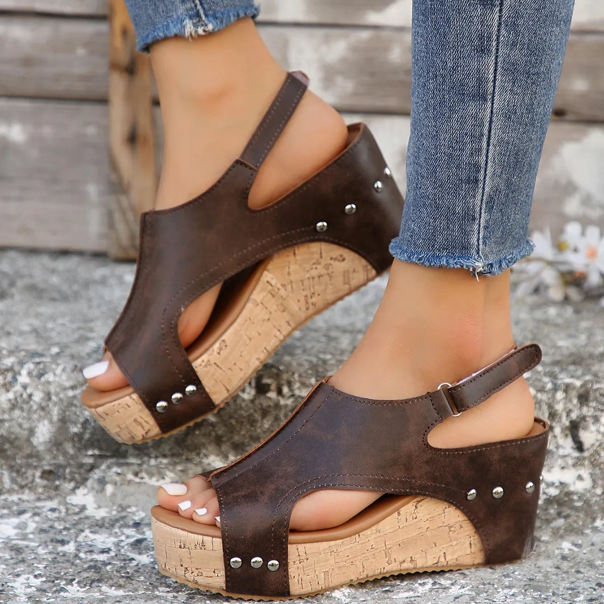 Thalia™ | Chic and Trendy Wedge Sandals