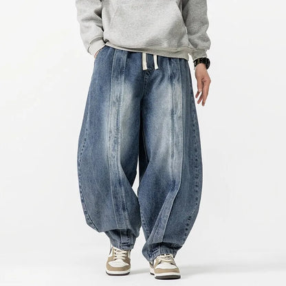 Chic Oversized Denim Trousers by MEEK