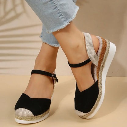 Courtney | Stylish Closed Toe Wedge Sandals for Ultimate Comfort and Support