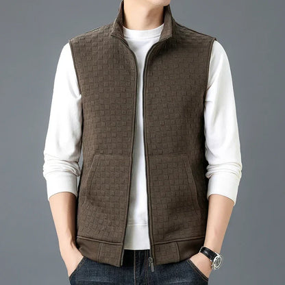 Performance-Enhancing Textured Zip Vest