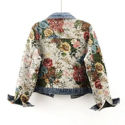 HAYLEY FLORAL DENIM JACKET