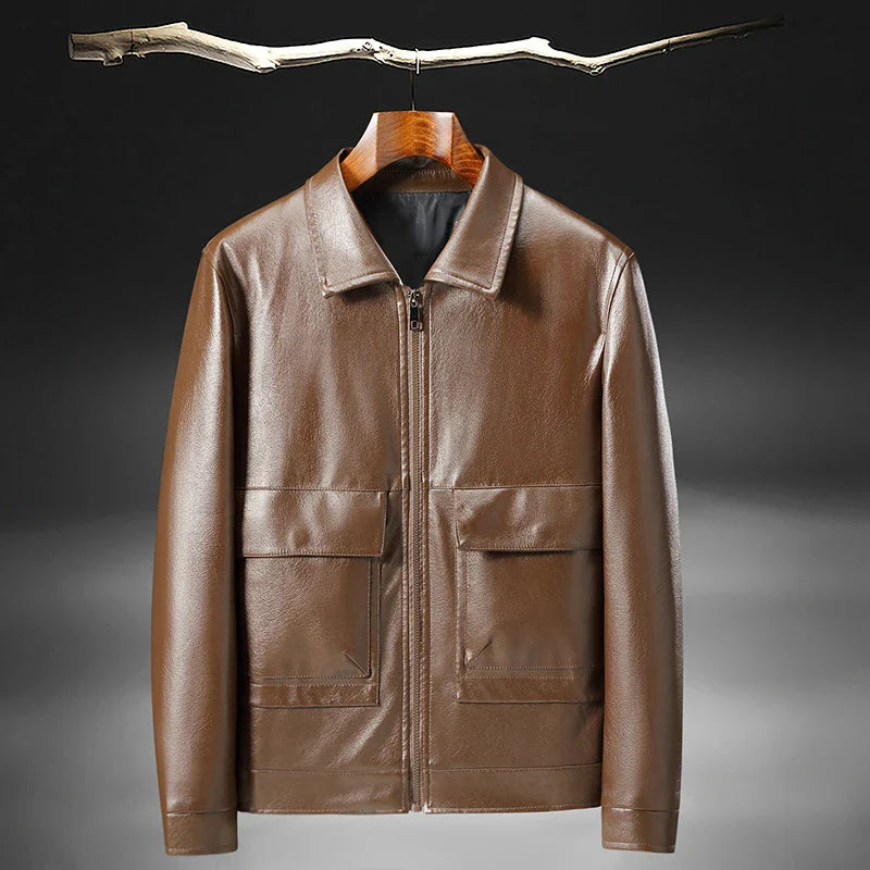 Sleek and Stylish RICO Genuine Leather Jacket