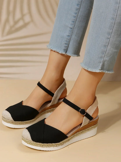 Courtney | Stylish Closed Toe Wedge Sandals for Ultimate Comfort and Support