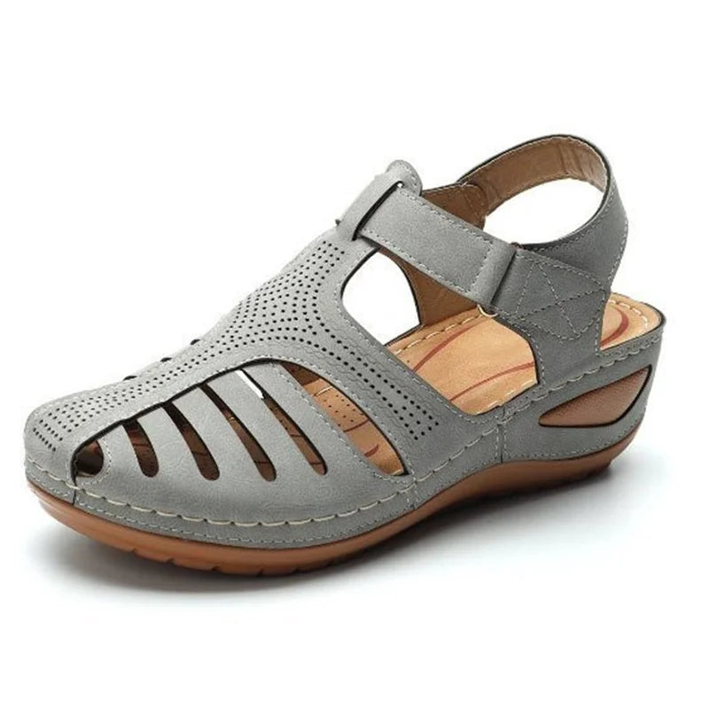 Vanessa™ Vintage-Inspired Orthopedic PU Leather Sandals for Ultimate Comfort