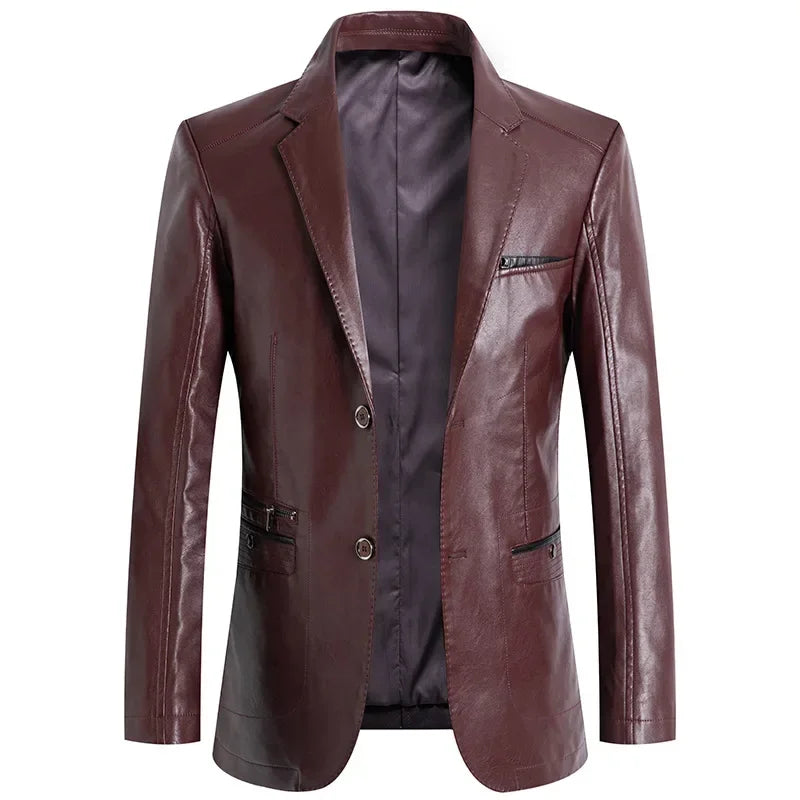 Luxurious Richy Leather Blazer for a Stylish Edge