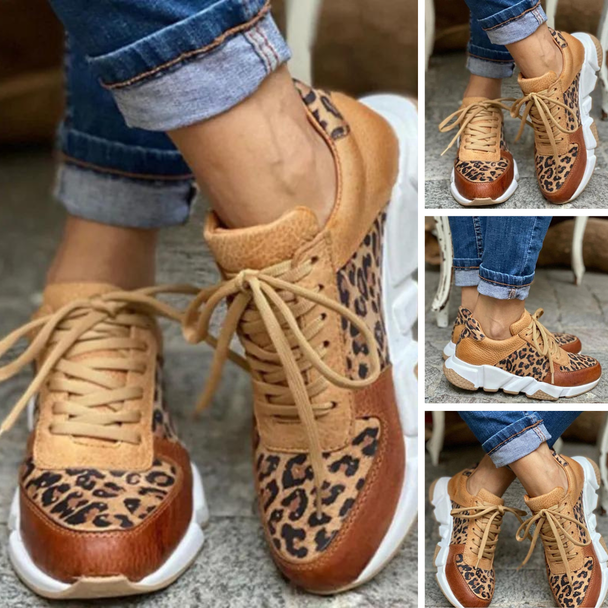 Stylish Leopard Print Orthopedic Sneakers by Melissa