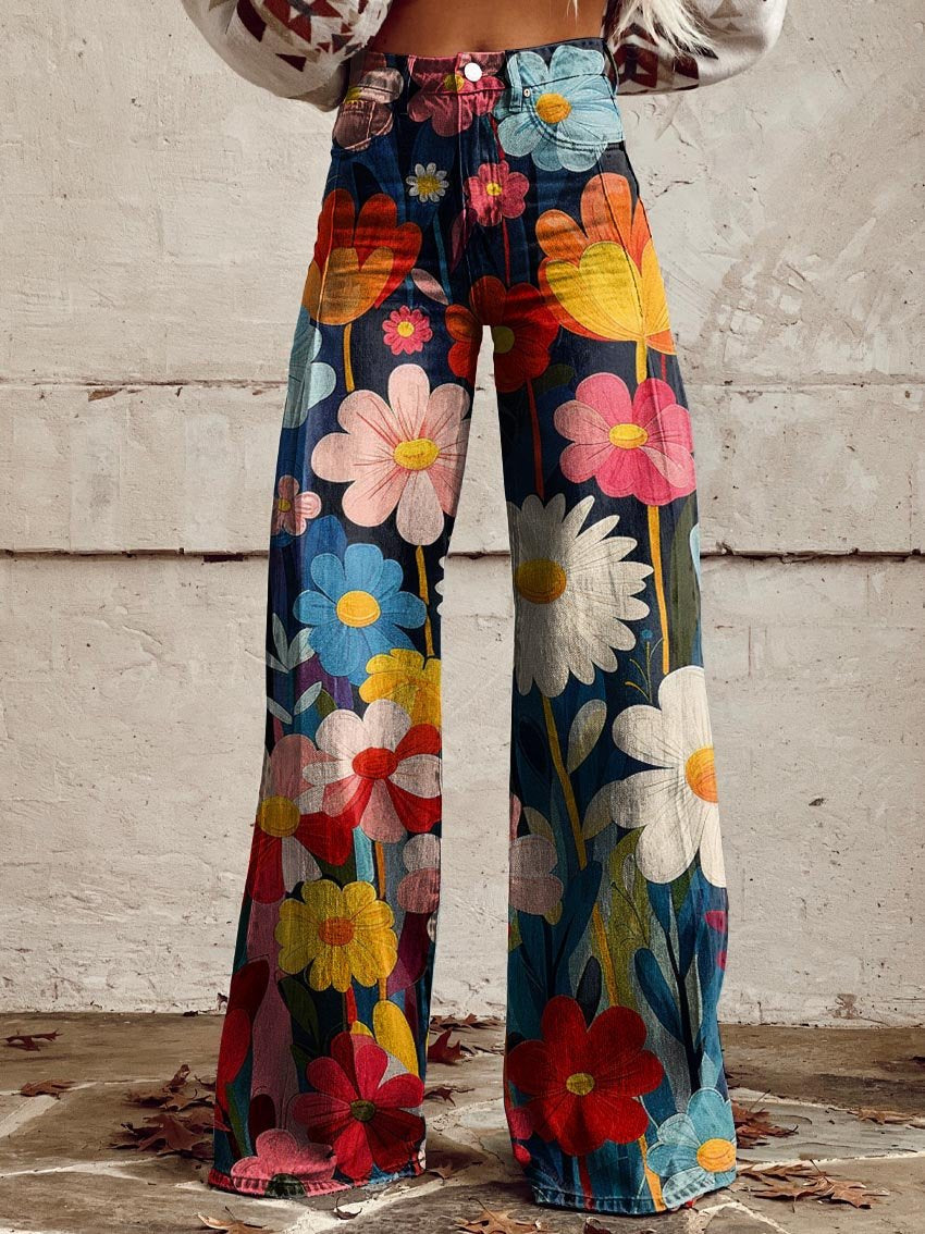 BRENNA | Dazzling Floral Wide Pants