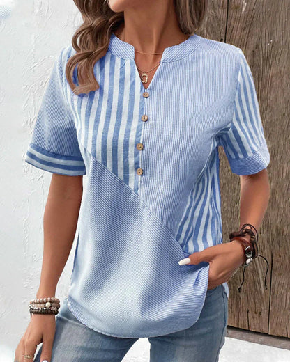 Talia | Chic Striped Blouse for Effortless Elegance