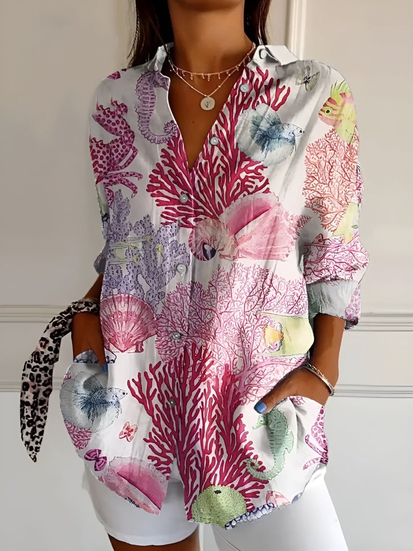 Raina | Luxurious Printed Blouse for Ultimate Style